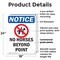 Signmission No Horses Beyond This Point OSHA Notice Sign, Plastic, 18in W x 24in L, 2PK OS-2PACK-NS-P-1824-V-14658 - alternate 4